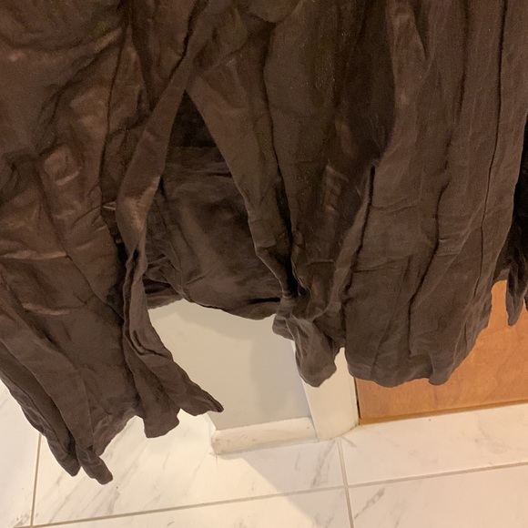 EILEEN Fisher Chocolate Brown Size Small L- Women Classic Collar Shirt Dress - Picture 8 of 11